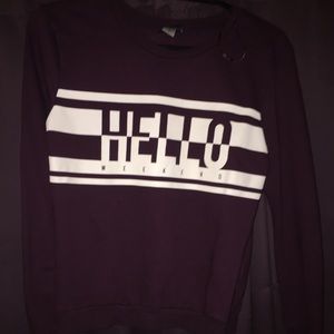 Maroon Crew neck “Hello Weekend”